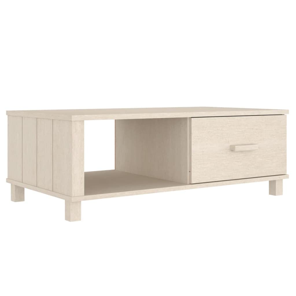 vidaXL Honey Brown Coffee Table HAMAR - Solid Wood Pine - Storage Drawer, Decorative and Functional Home Furnishing Piece, Easy Assembly, 39.4"x21.7"x13.8"