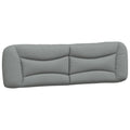 vidaXL Light Gray 72 Hanging Upholstered Headboard Cushion – Breathable Polyester, PP Fiber Filled Comfort, Zipper & Hook-and-Loop Fastener, Versatile Wall Mount