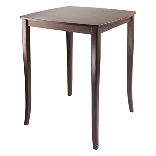 Ergode Wood Torrence High Table | Folding Round Table | Oyster Gray Finish | 30" Diameter | Contemporary Design | Slim 3" Depth | Sturdy Solid Wood | Ideal for Small Spaces (94733-VV)