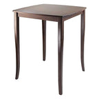 Ergode Exquisite Dining Set | Double Drop Leaf Table | Ladder Back Chairs | Solid Wood | Walnut Finish | (94380-VV)