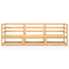 vidaXL Solid Pine Wood 3 Seater Garden Sofa Patio Sofa Outdoor Patio Furniture Outdoor Patio Sofa