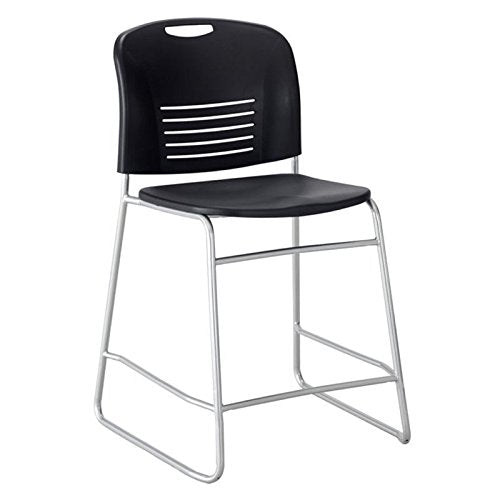 Safco Products Counter-Height Sled Base Chair, Black