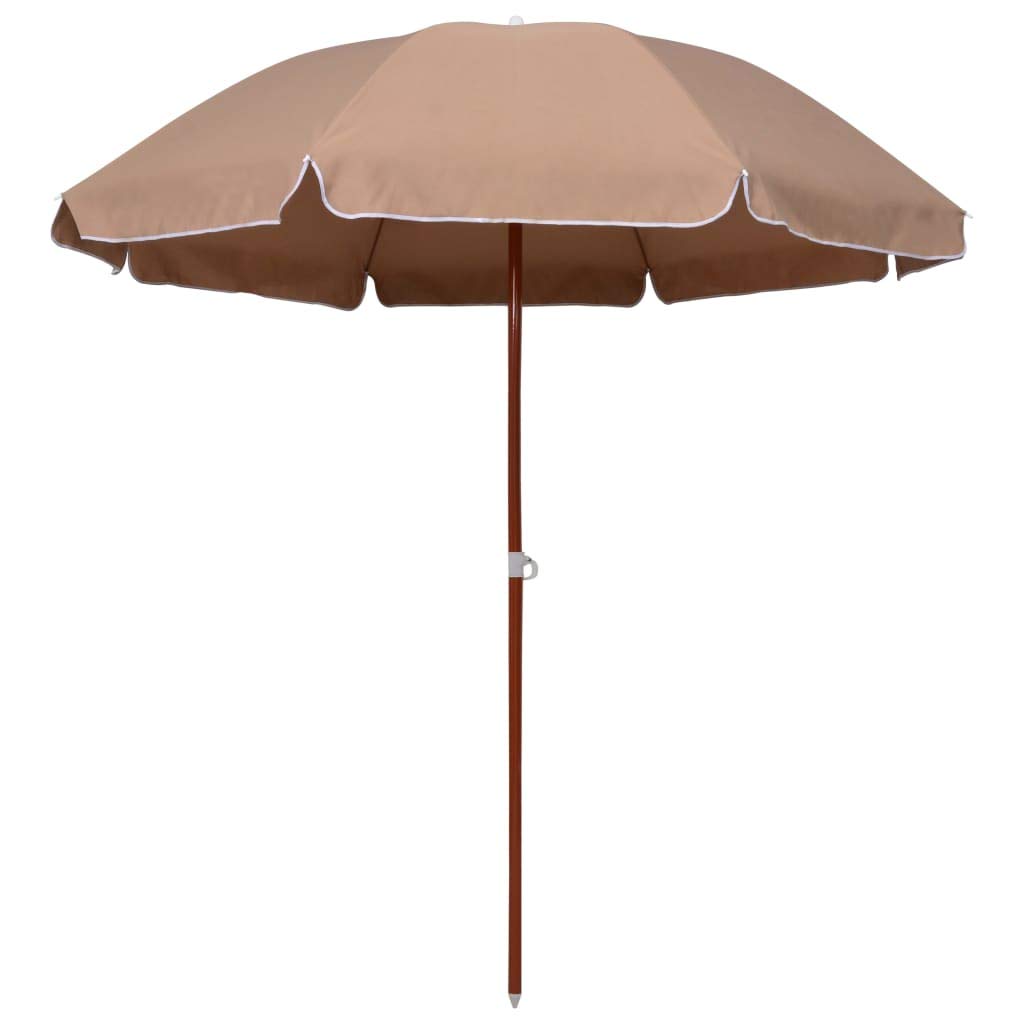 Ifcow Parasol With Steel Pole 94.5&quot; Taupe
