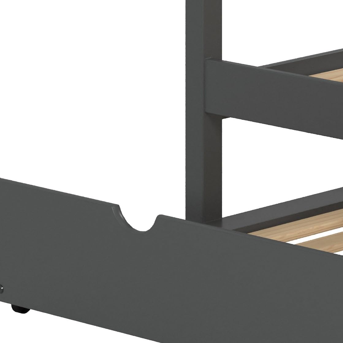 Donco Kids Full Contempo Bed w/Twin Trundle, Dark Grey