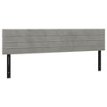 Vidaxl Led Headboard, Upholstered Headboard For Bed Home, Bed Headboard With Led Light, Bedroom Furniture, Light Gray 78.7"X2"X30.7"/34.6" Velvet