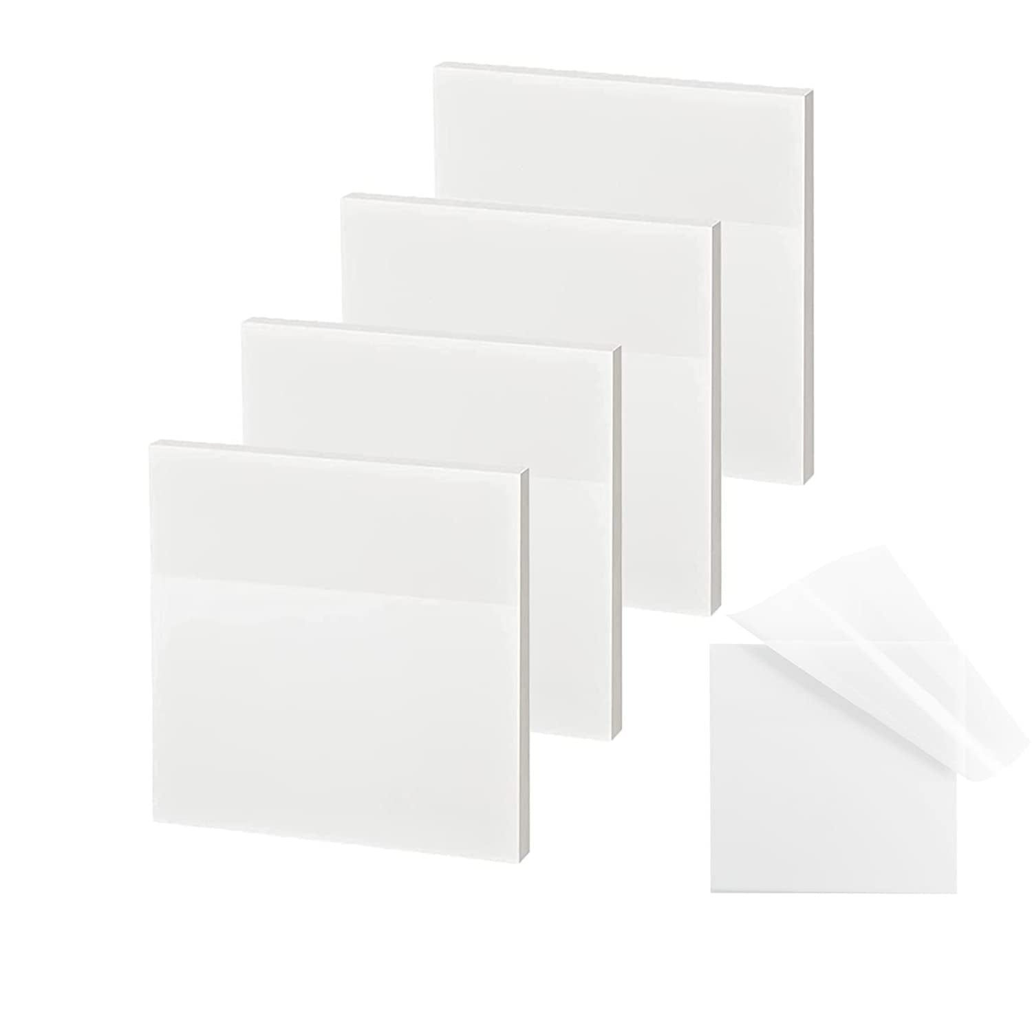 Transparent Sticky Notes - 3X3 Inch Clear Sticky Notes Waterproof Self-Adhesive Translucent Sticky Note Pads For Books Annotatio