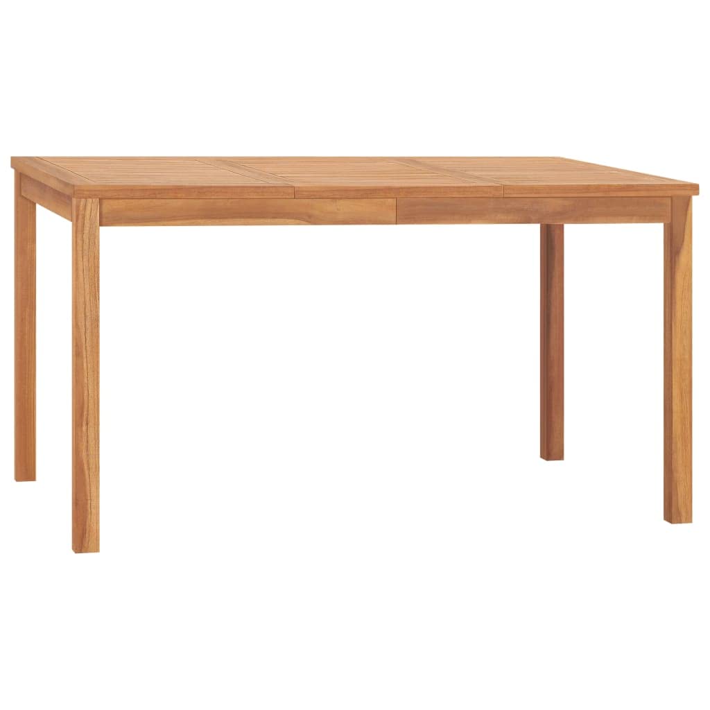vidaXL Solid Teak Wood Patio Dining Table 55.1x31.5x30.3 | Fine Sanded with Waterbase Finish | Durable, Weather-Resistant 