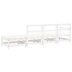 vidaXL Patio Lounge Set - Outdoor Garden Furniture 4 Piece White Pine Wood Slatted Design - Garden, Terrace, Patio Lounger Set