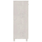 vidaXL HAMAR White Shoe Cabinet - Elegant Solid Pinewood and MDF Construction, Spacious Storage Solutions, Ideal for Organizing Shoes in Indoor Spaces