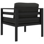 vidaXL Aluminum Single Sofa with Cushions - Versatile Patio Sofa for Indoor and Outdoor Usage - Weather Resistant, Lightweight and Configurable