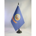 Idaho Table Flag 5' X 8' - Us State Of Idaho Desk Flag 21 X 14 Cm - Black Plastic Stick And Base - Az Flag