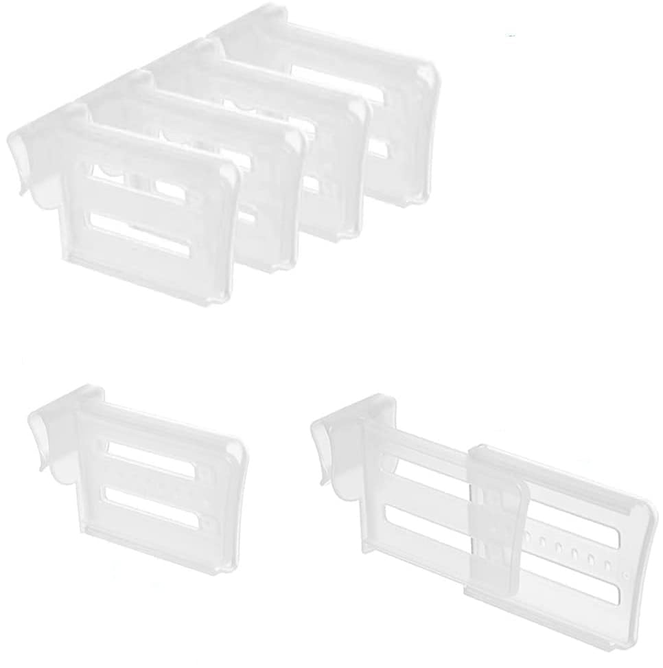 Gion Fridge Drawers Storage Partition Clips Storage Space Dividing Bottle Food Packets Organizer Shelf Divider Telescopic Expand