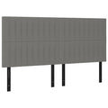Vidaxl 4X Headboards Home Indoor Bed Accessory Bedroom Upholstered Headboard Bed Header Furniture Dark Gray 39.4"X2"X30.7"/34.6" Fabric