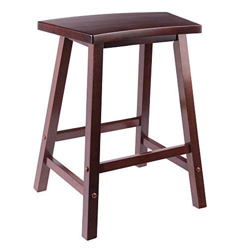 Ergode Wood Ivy Bar Stool - Farmhouse Charm, Weathered Finish, Stable & Comfortable, 220lbs Capacity, Versatile Stand/Side Piece, Rustic Gray (94824-VV)