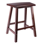 Ergode Wood Ivy Bar Stool - Farmhouse Charm, Weathered Finish, Stable & Comfortable, 220lbs Capacity, Versatile Stand/Side Piece, Rustic Gray (94824-VV)