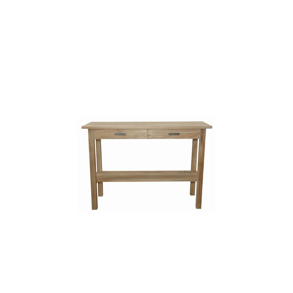 Anderson Teak Rectangular Serving Table with Two Drawers and One Shelf