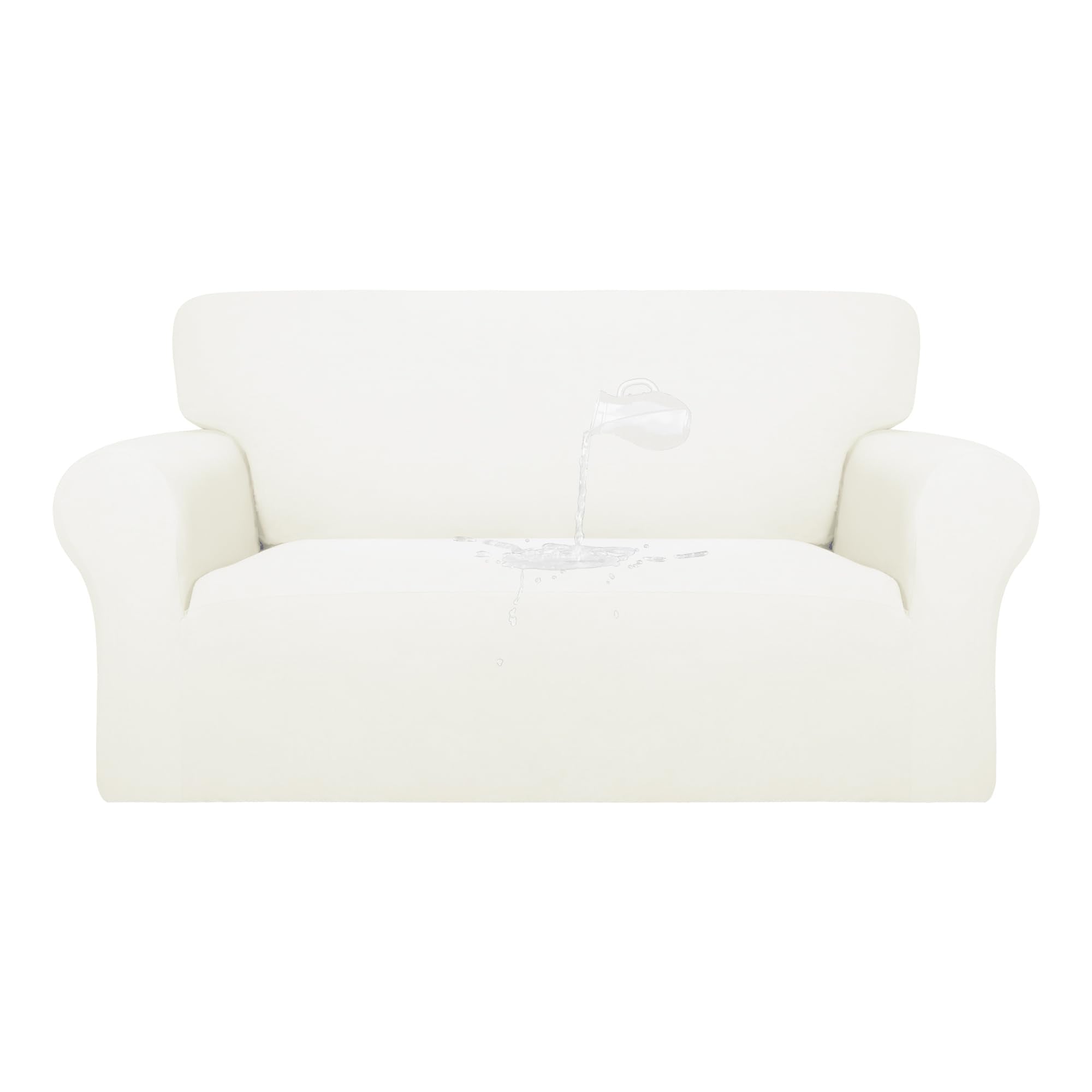 Purefit 100% Dual Waterproof Couch Cover Slipcovers For Couches And Sofas - Stretch Non Slip Fleece Sofa Covers Washable, Leakproof Furniture Protector For Kids, Pets, Dog (Loveseat, Peacock Blue)