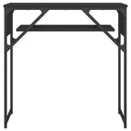 vidaXL Console Table with Shelf - Black Engineered Wood with Adjustable Feet - Durable Metal Frame - Industrial Style for Hallway, Entryway, Living Room