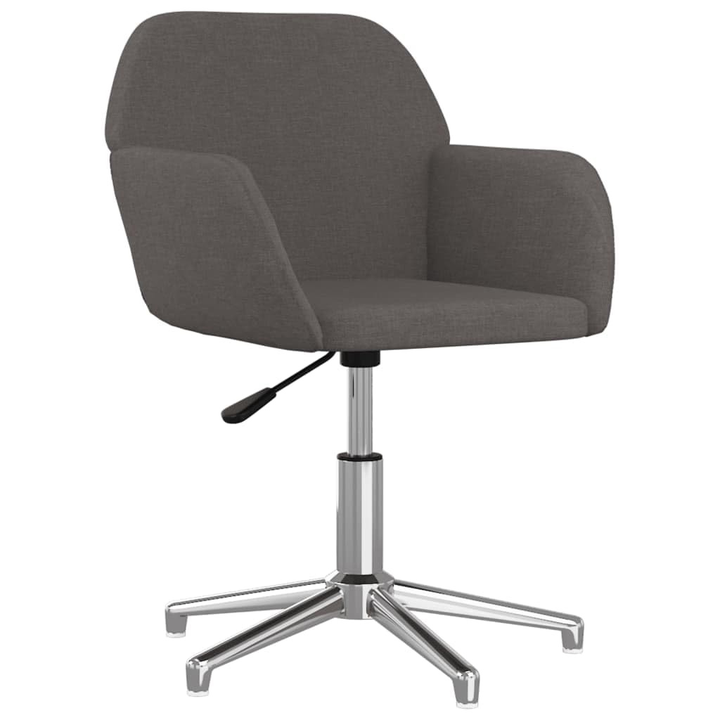 vidaXL Modern Swivel Office Chair with Armrest, Foam Filling, Adjustable Height in Dark Gray- Durable, Fashionable Comfort for Your Workspace