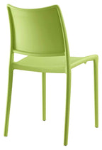 Modway Hipster Contemporary Modern Molded Plastic Stacking Two Dining Chairs in Green