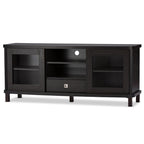 Baxton Studio TV838071-Embosse Television-Stands, Grey/Dark Brown