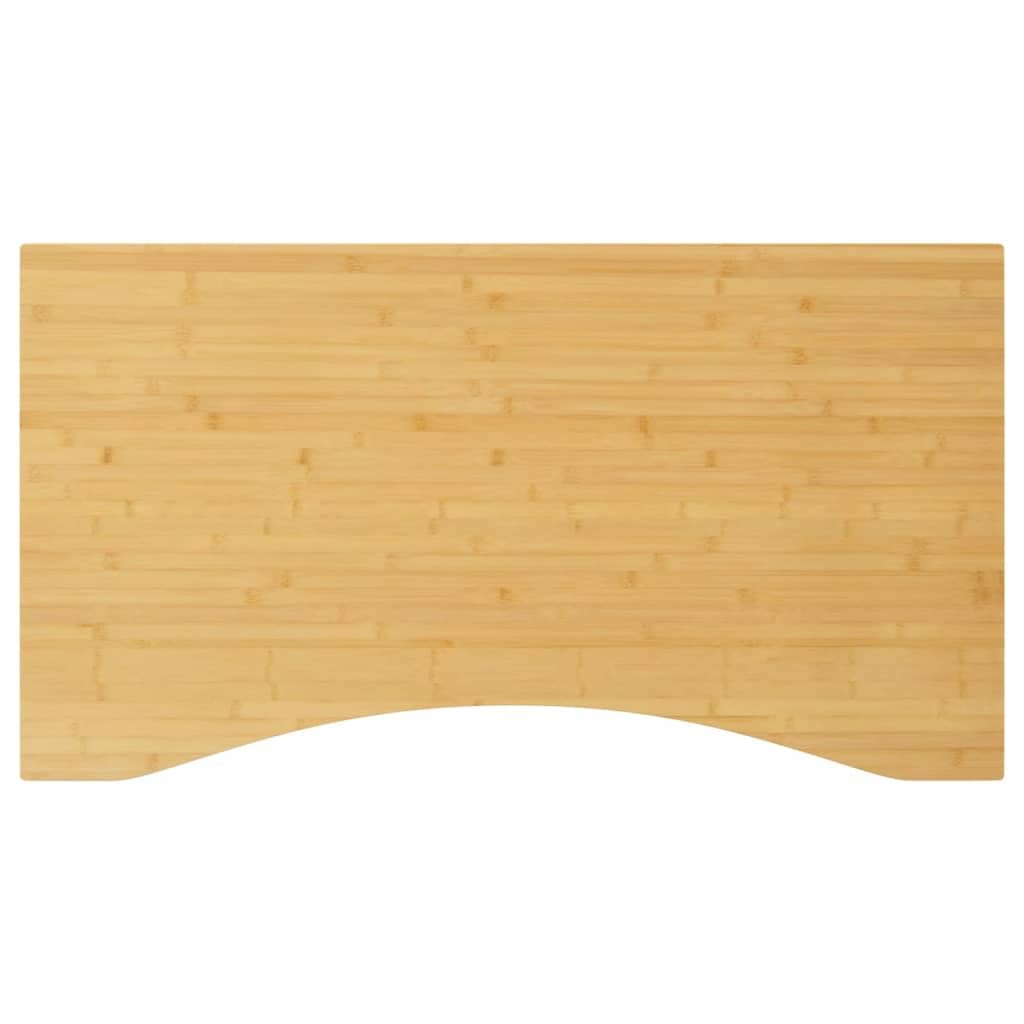 vidaXL Robust Bamboo Desk Top - Durable, Easy-to-Clean Replacement Table Top with Curved Design and Unique Grain Variations - Di