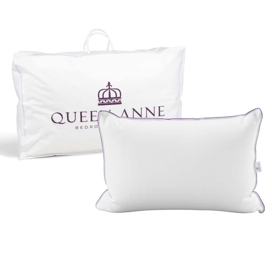 Queen Anne Luxury 100% Down Pillow - European White Goose And Duck Down Blend - Cruelty Free Hotel Pillows - Made In Usa (King S