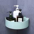 Arto ABS Heavy Plastic Multipurpose Kitchen Bathroom Wall Holder Storage Rack Corner Shelf with Magic Strong Sticker Pair