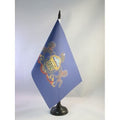 Pennsylvania Table Flag 5' X 8' - Us State Of Pennsylvanie Desk Flag 21 X 14 Cm - Black Plastic Stick And Base - Az Flag