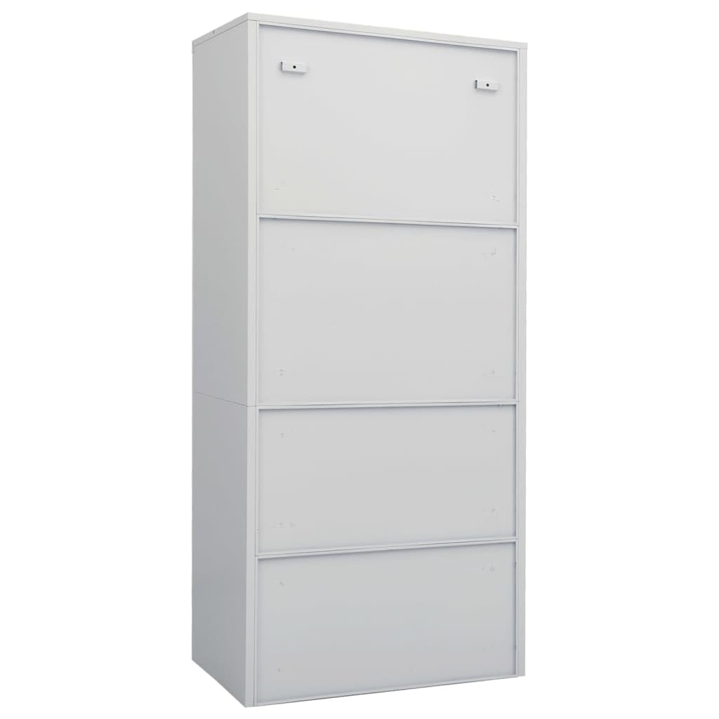 Furniking Wardrobe Light Gray 31.5&quot;x19.7&quot;x70.9&quot; Steel