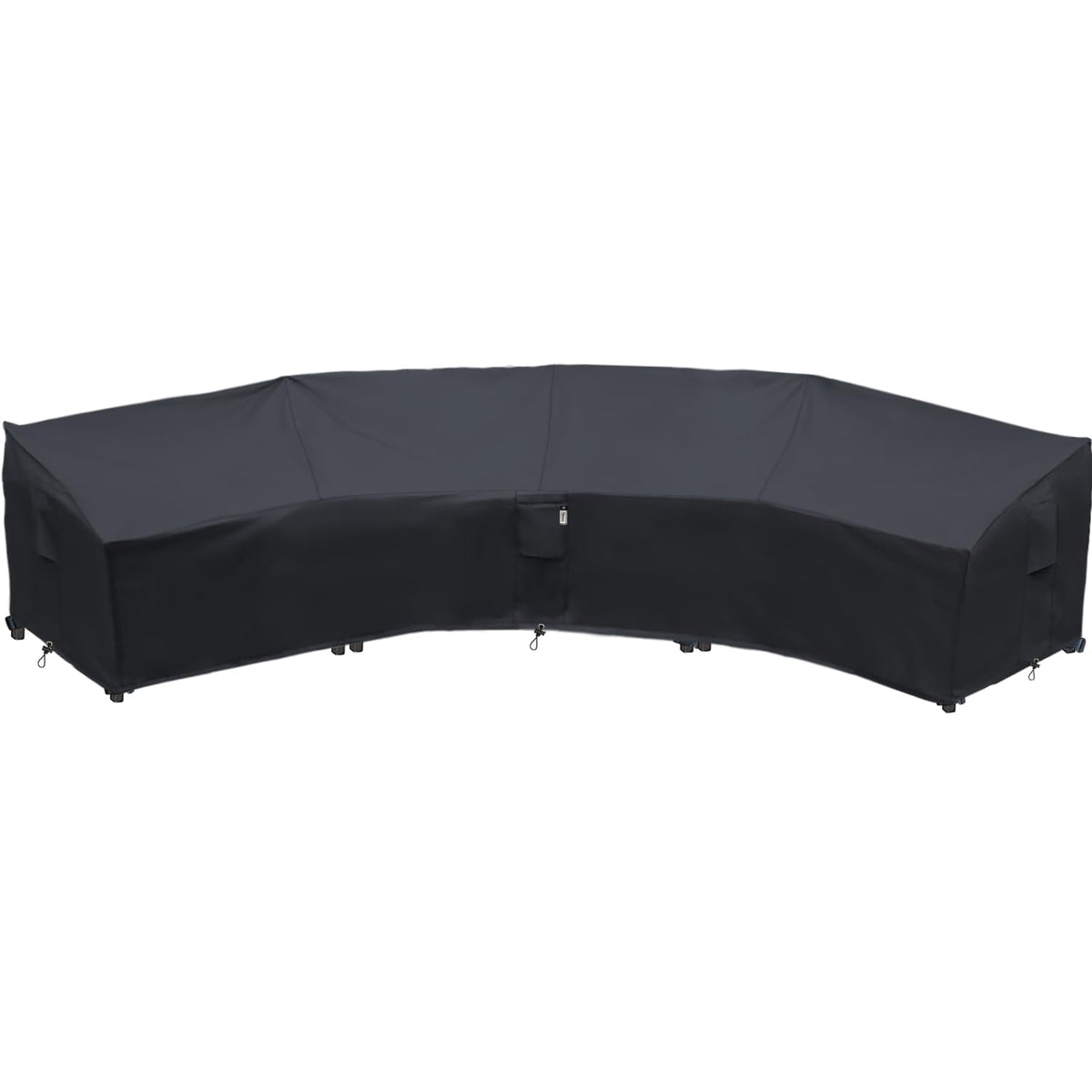Upgraded Curved Patio Furniture Covers, Waterproof Outdoor Sectional Cover, 600D Pu Outdoor Furniture Sofa Covers 190'(128') H