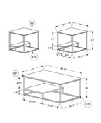 Monarch Specialties TABLE SET One Size DARK TAUPE