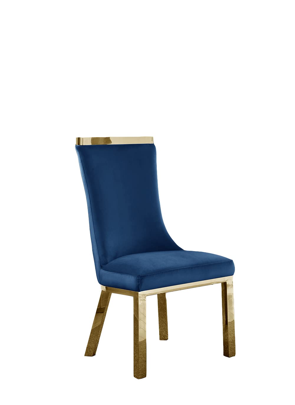 Best Quality Furniture Sc270-277 Dining Chairs, Navy Blue/Gold