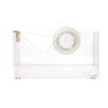 Russell+Hazel Acrylic Tape Dispenser, Clear With Gold-Toned Hardware, 1-13/16    X 6    X 3-3/8    (31734)