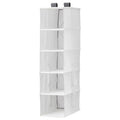 Establisher Rassla 5Compartment Hanging Storage Organiser, 25X40X98 Cm, White