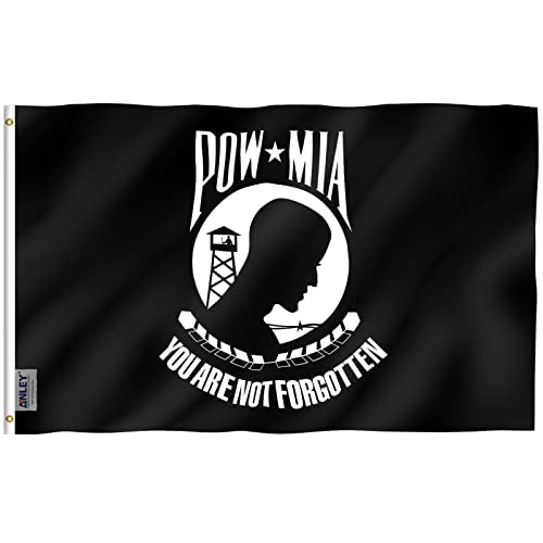 Anley Fly Breeze 3X5 Foot Pow Mia Flag - Vivid Color And Fade Proof - Canvas Header And Double Stitched - You Are Not Forgotten