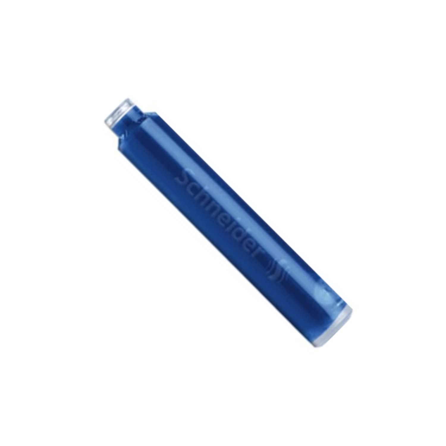 Schneider Ink Cartridge, Standard Format, Ball Closure, Refill For Fountain And Cartridge Rollerball Pens, Blue Ink, Box Of 6 Ca