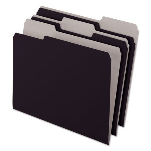 Pendaflex - Interior File Folders 1/3 Cut Top Tab Letter Black 100/Box 'Product Category: File Folders Portable & Storage Box F