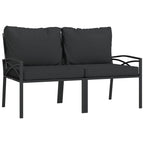 vidaXL 6-Piece Outdoor Patio Lounge Set with Coffee Table, Corner Chair, Middle Chairs, Side Chairs, Steel Structure, Powder-Coating, Removable Gray Cushions