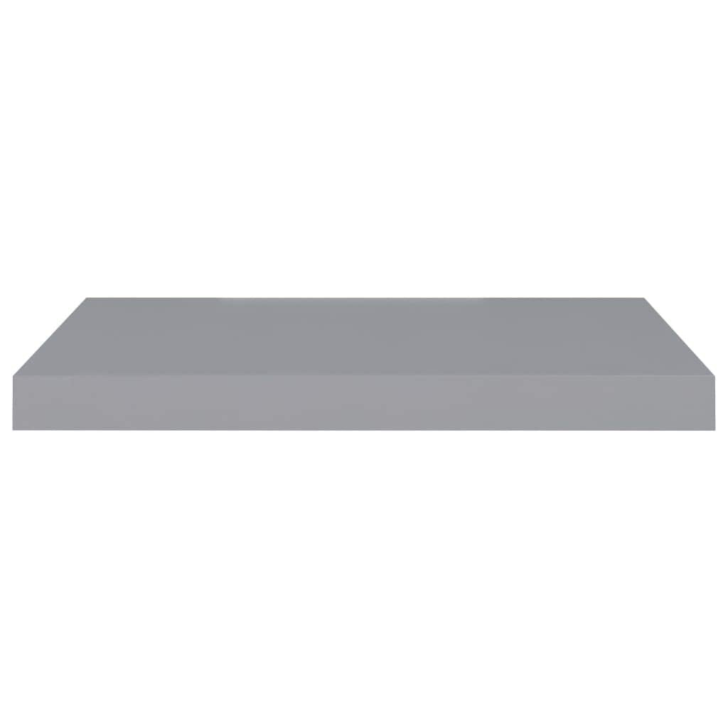 vidaXL Gray Floating Wall Display Shelf with Invisible Mounting System, Honeycomb MDF and Metal Frame, 23.6&quot;x9.3&quot;x1.5&quot;, Assembly Required