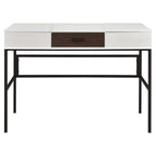 Acme Verster Wooden 1-Drawer Writing Desk With Usb Port In Natural And Black