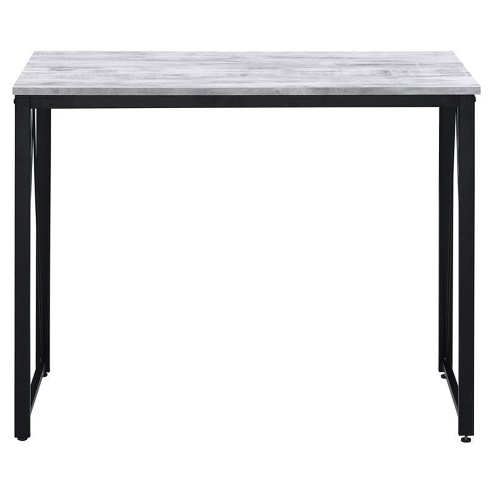 Acme Zaidin Wooden Rectangle Top Writing Desk in Antique White and Black