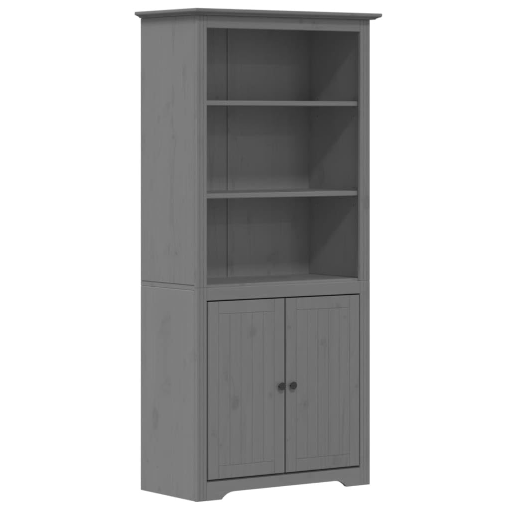 vidaXL BODO Bookcase Solid Pine Grey 80x40x172 cm