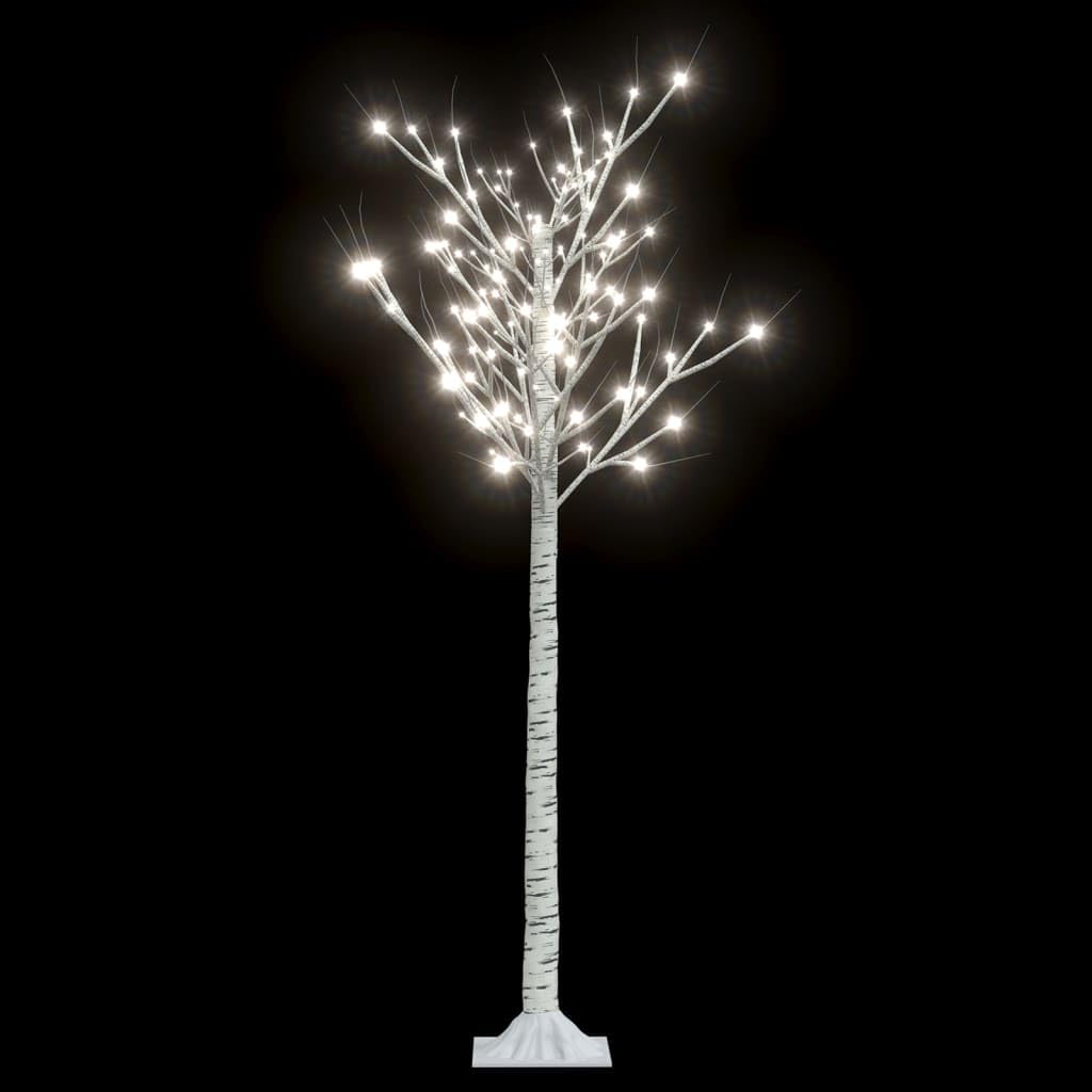 'vidaXL 5ft Cold White Willow Christmas Tree with 156 Energy-Saving LEDs, 8 Lighting Modes, Easy Assembly, Suitable for Indoor and Outdoor Use