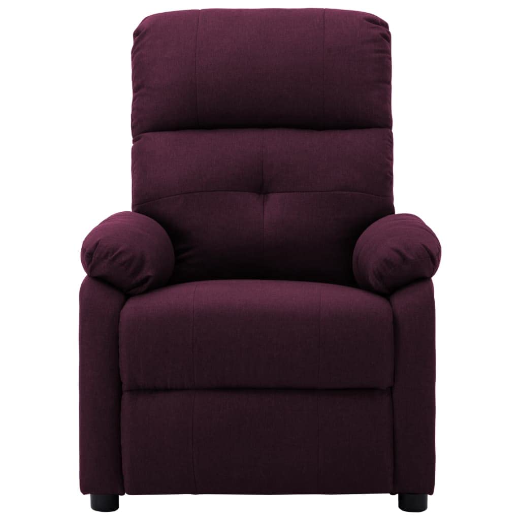 vidaXL Massage Recliner Chair Purple Fabric
