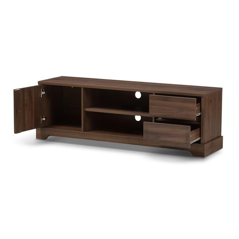 Baxton Studio Burnwood 59' TV Stand in Brown
