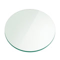 Fab glass and Mirror Round glass Table Top, 23 Inch, clear
