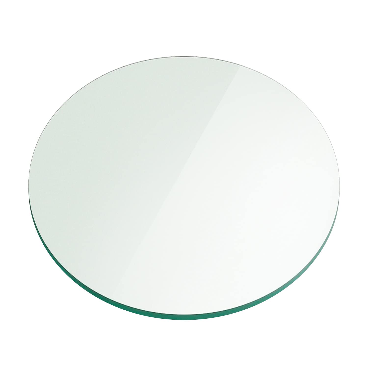22 Inch Round Glass Table Top 1/2 Thick Tempered Beveled Edge by Fab Glass and Mirror