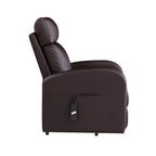 Acme Ricardo Faux Leather Upholstered Recliner with Power Lift in Brown