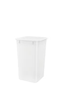 Rev-A-Shelf Large 27 Quart Replacement Home Kitchen Multipurpose Plastic Trash or Recycle Waste Container Basket Bin, White, RV-
